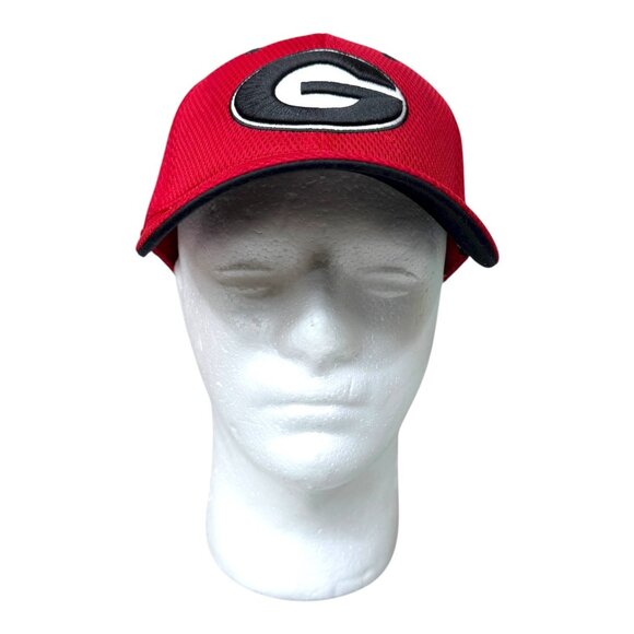 Top Of The World Georgia Bulldogs Red Mesh Baseball Hat Flex Fit Backwards Dog - Picture 1 of 9